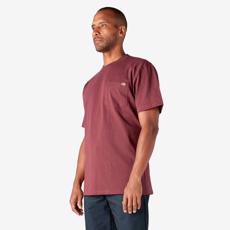 Dickies Heavyweight Short Sleeve Pocket T-Shirt Burgundy ID-0EaZ42GU
