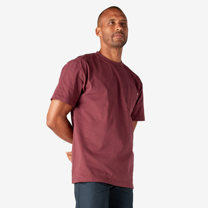Dickies Heavyweight Short Sleeve Pocket T-Shirt Burgundy ID-0EaZ42GU