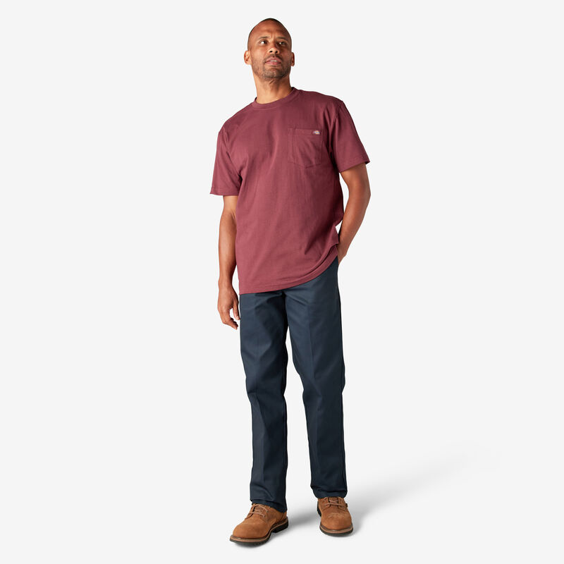 Dickies Heavyweight Short Sleeve Pocket T-Shirt Burgundy ID-0EaZ42GU