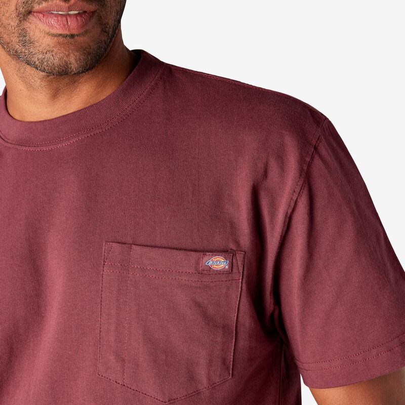 Dickies Heavyweight Short Sleeve Pocket T-Shirt Burgundy ID-0EaZ42GU