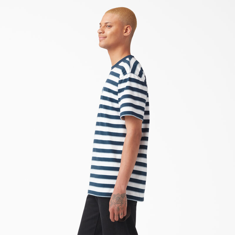 Dickies Vincent Alvarez Striped T-Shirt Airforce Blue Stripe ID-0NHcNDhA