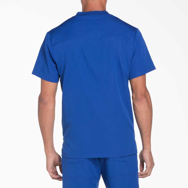 Dickies Men's Dynamix V-Neck Scrub Top with Zip Pocket Galaxy Blue ID-0mElMyEG