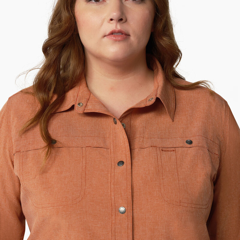 Dickies Plus Cooling Roll-Tab Work Shirt Copper Heather ID-0yAMjj6W