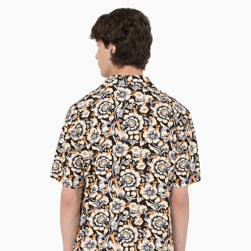 Dickies Roseburg Short Sleeve Shirt Brown Floral Print ID-18OyQtQx