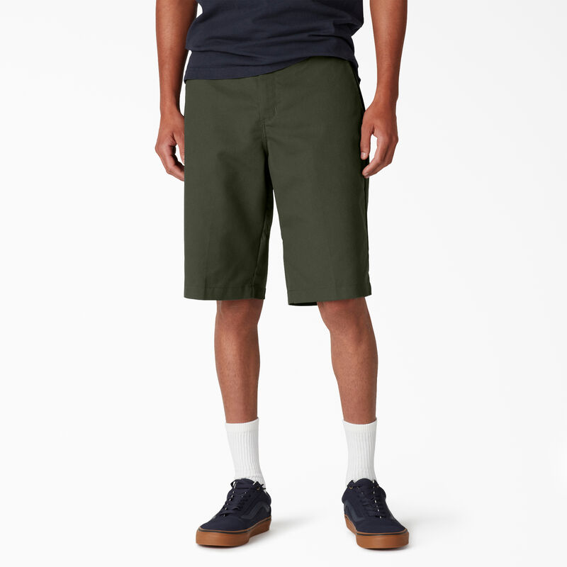 Dickies FLEX Skateboarding Slim Fit Shorts, 11" Olive Green ID-19NeqG14