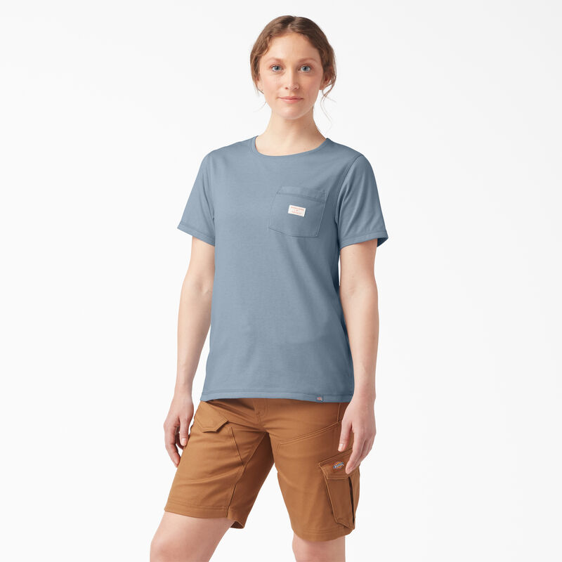 Dickies Traeger x Dickies Pocket T-Shirt Fog Blue ID-1ASvQuQX