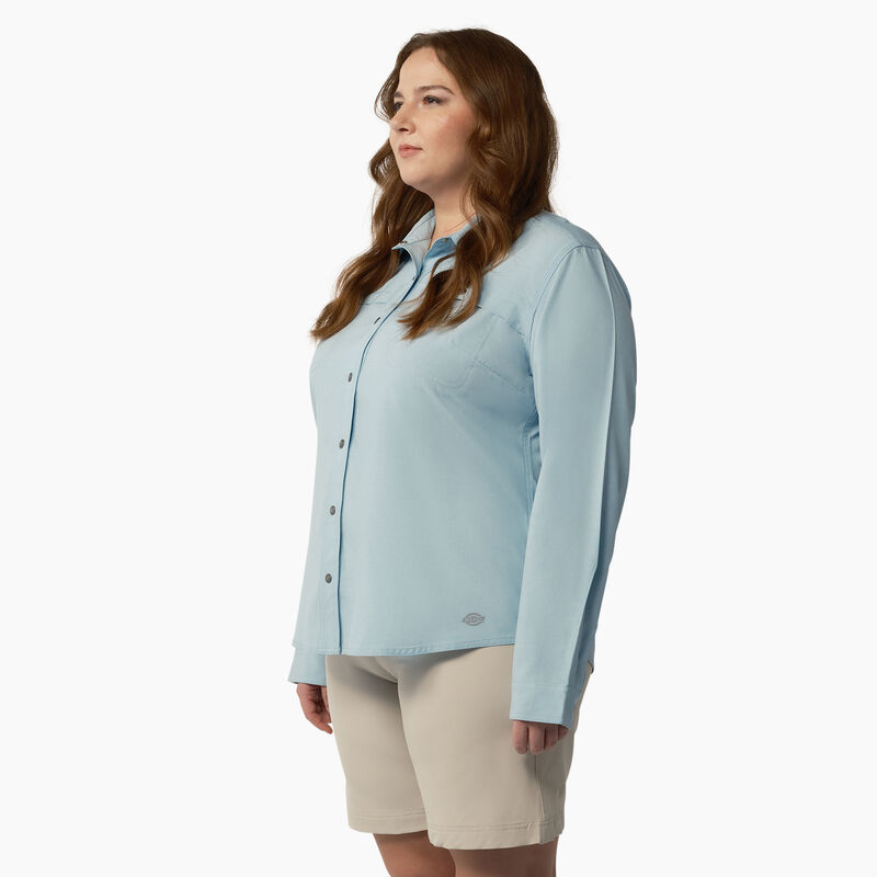 Dickies Plus Cooling Roll-Tab Work Shirt Clear Blue ID-1JtcUkrY