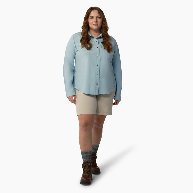 Dickies Plus Cooling Roll-Tab Work Shirt Clear Blue ID-1JtcUkrY