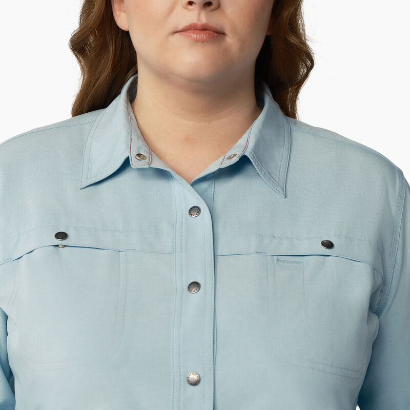 Dickies Plus Cooling Roll-Tab Work Shirt Clear Blue ID-1JtcUkrY