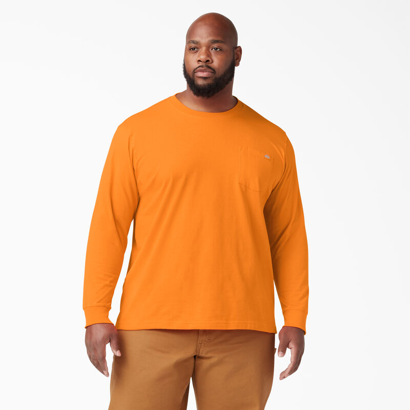 Dickies Heavyweight Long Sleeve Pocket T-Shirt Orange ID-1KQjW5Hw