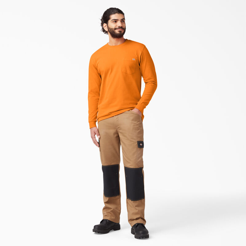 Dickies Heavyweight Long Sleeve Pocket T-Shirt Orange ID-1KQjW5Hw