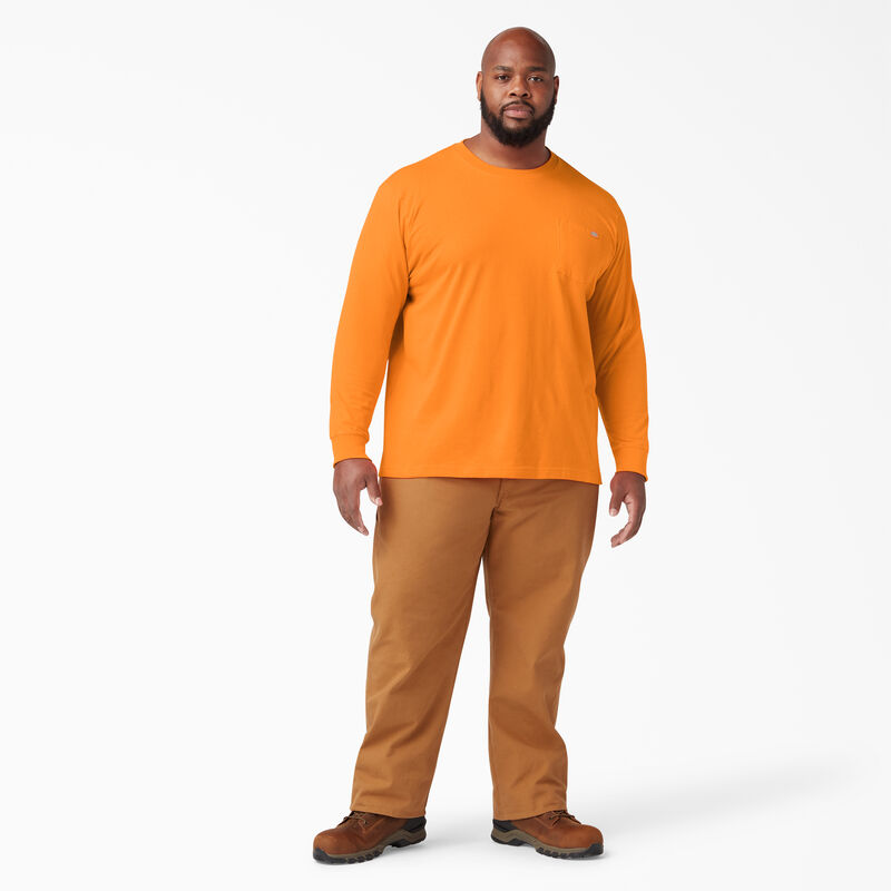 Dickies Heavyweight Long Sleeve Pocket T-Shirt Orange ID-1KQjW5Hw