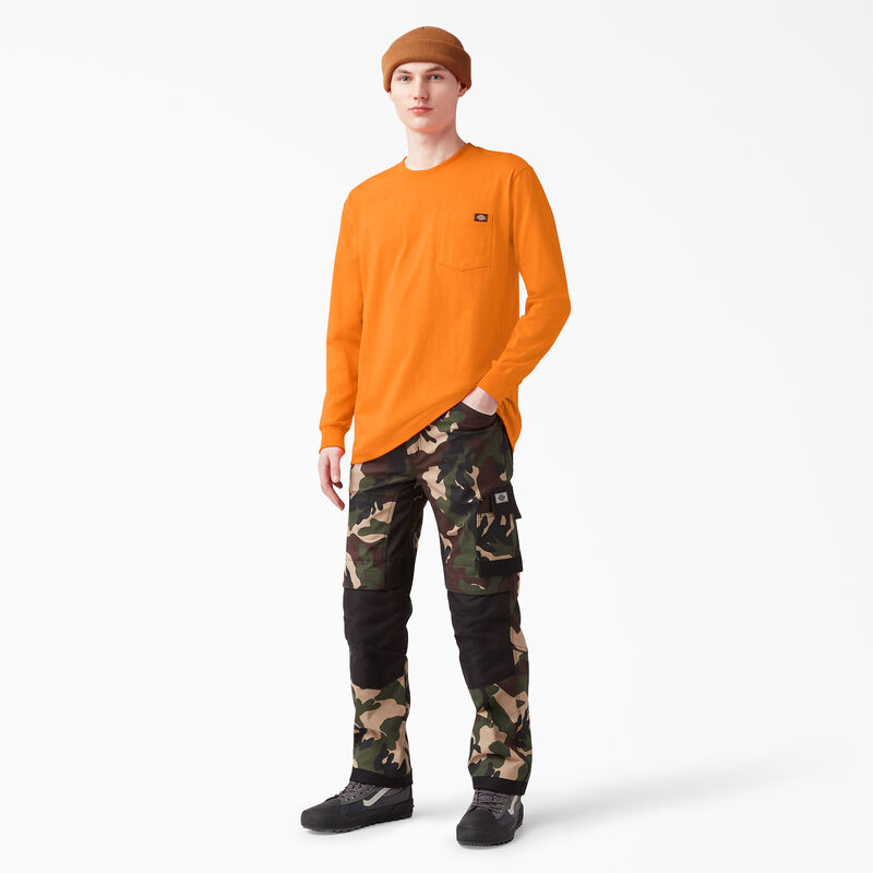 Dickies Heavyweight Long Sleeve Pocket T-Shirt Orange ID-1KQjW5Hw