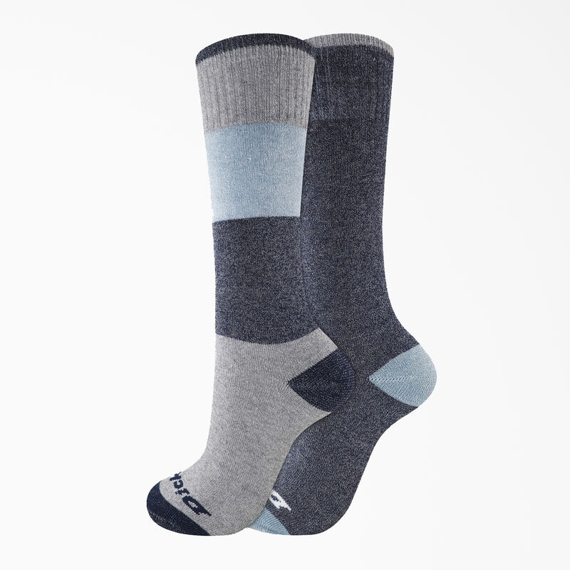 Dickies Thermal Crew Socks, Size 6-9, 2-Pack Dark Blue Heather ID-1UEwTGMJ