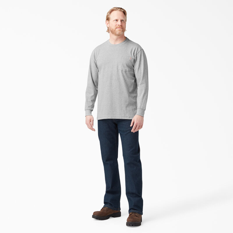 Dickies Heavyweight Long Sleeve Pocket T-Shirt Heather Gray ID-1UoxTcAI