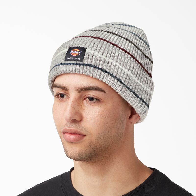 Dickies Skateboarding Cuffed Beanie Heather Gray Stripe ID-1iDSXgdd