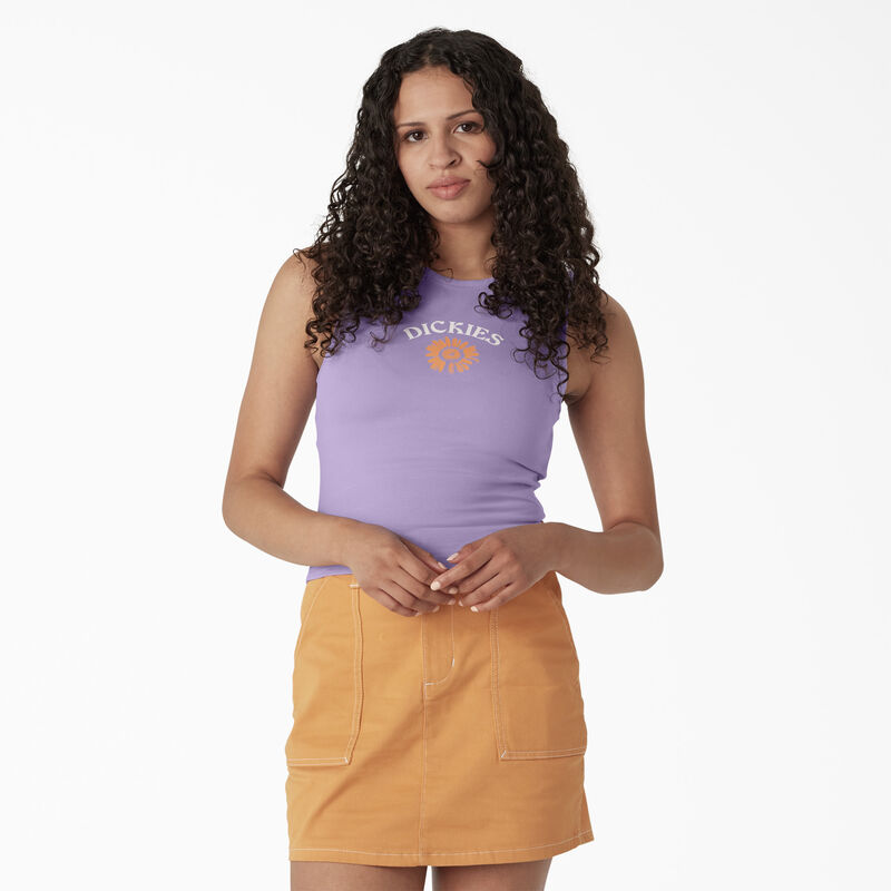 Dickies Graphic Cropped Tank Top Purple Rose ID-1uQz0sev