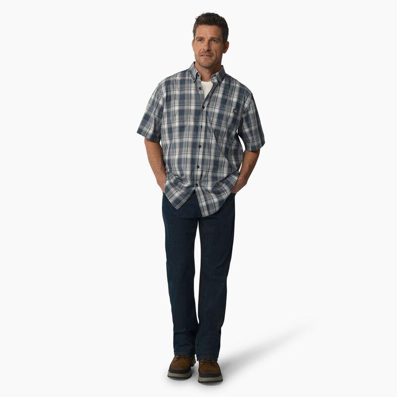 Dickies Short Sleeve Woven Shirt Airforce Blue High Plains ID-1vU2XZk1