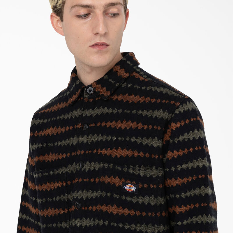 Dickies Falkville Long Sleeve Shirt Black/Military Green ID-23OLZuIo