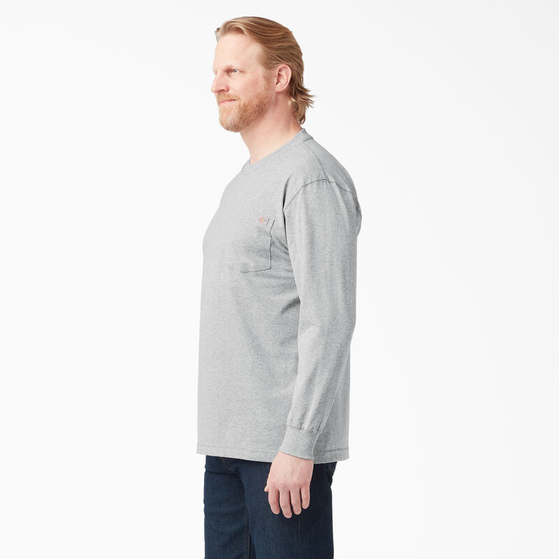 Dickies Heavyweight Long Sleeve Pocket T-Shirt Heather Gray ID-26IMC1rM