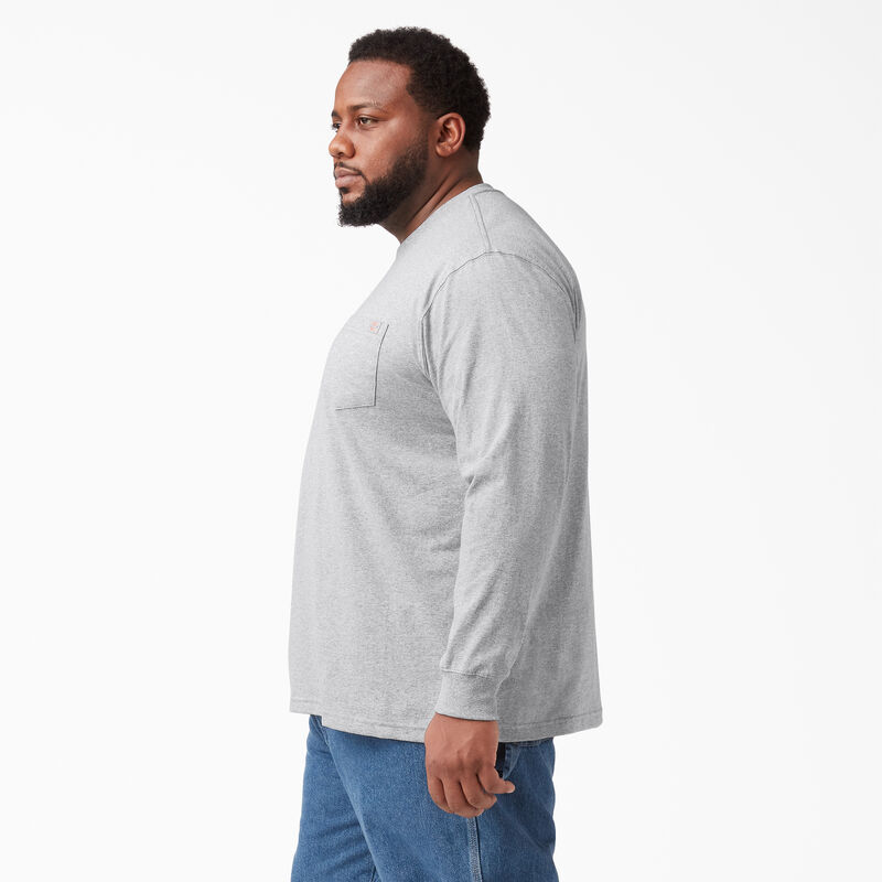 Dickies Heavyweight Long Sleeve Pocket T-Shirt Heather Gray ID-26IMC1rM