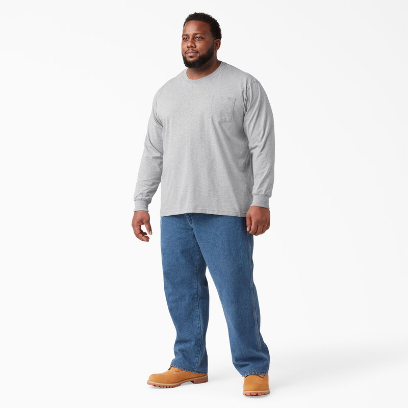Dickies Heavyweight Long Sleeve Pocket T-Shirt Heather Gray ID-26IMC1rM