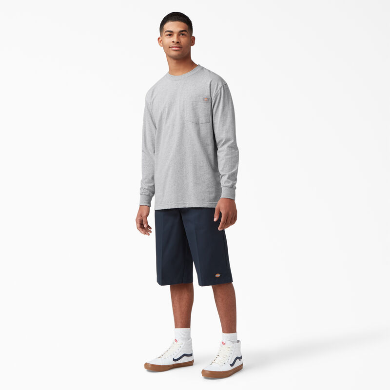 Dickies Heavyweight Long Sleeve Pocket T-Shirt Heather Gray ID-26IMC1rM