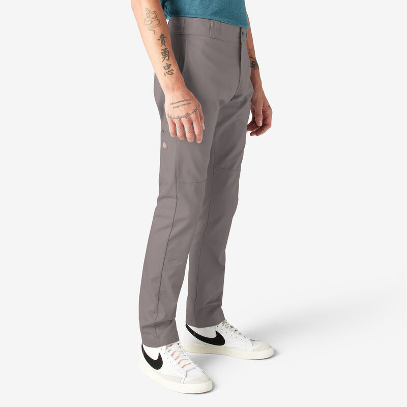 Dickies Skinny Fit Double Knee Work Pants Silver ID-2Al56Irl