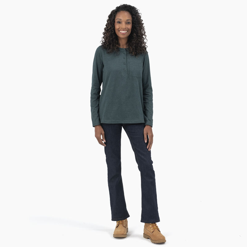 Dickies Heavyweight Henley Forest Heather ID-2E7wAP9O