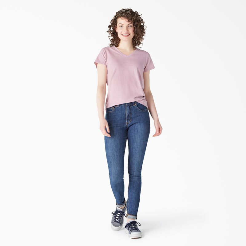 Dickies Short Sleeve V-Neck T-Shirt Mauve Shadows ID-2RV0mgqa
