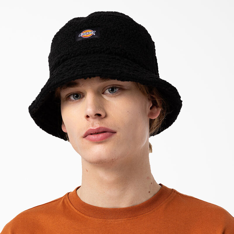 Dickies Red Chute Fleece Bucket Hat Black ID-2Se01T8b