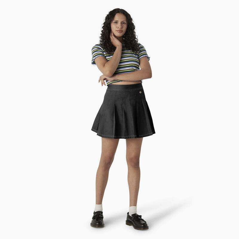 Dickies Twill Pleated Skirt Black ID-2lEGxjCy
