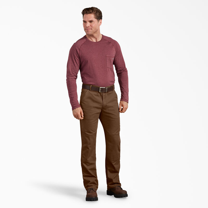 Dickies Regular Fit Duck Double Knee Pants Stonewashed Timber Brown ID-3JrxfQS7