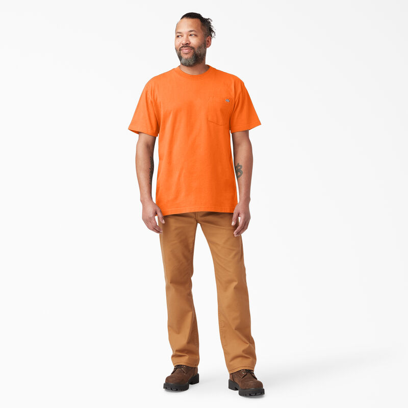 Dickies Heavyweight Neon Short Sleeve Pocket T-Shirt Bright Orange ID-3PyV954E