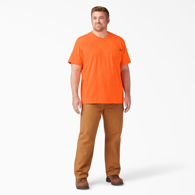 Dickies Heavyweight Neon Short Sleeve Pocket T-Shirt Bright Orange ID-3PyV954E
