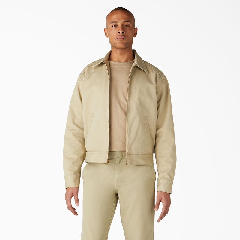 Dickies 1922 Gas Station Twill Jacket Rinsed Tan ID-3QCysdrD
