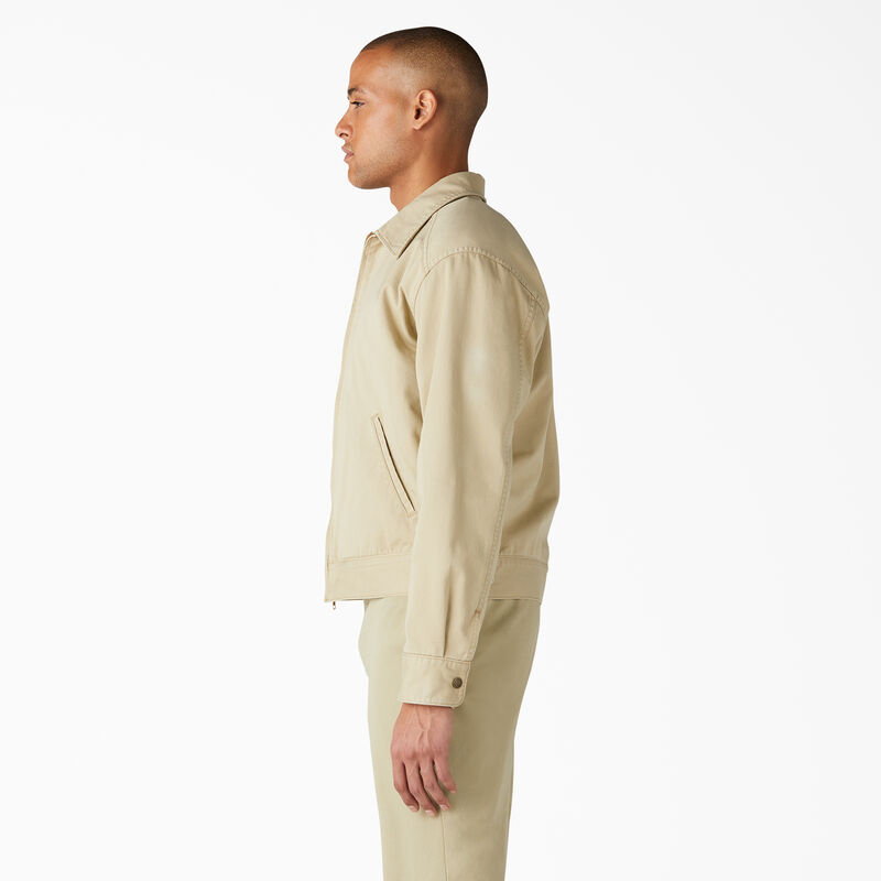 Dickies 1922 Gas Station Twill Jacket Rinsed Tan ID-3QCysdrD