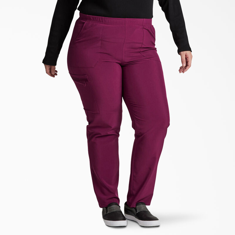 Dickies Unisex EDS Essentials Natural Rise Tapered Leg Scrub Pants Wine ID-3TVFTPZF
