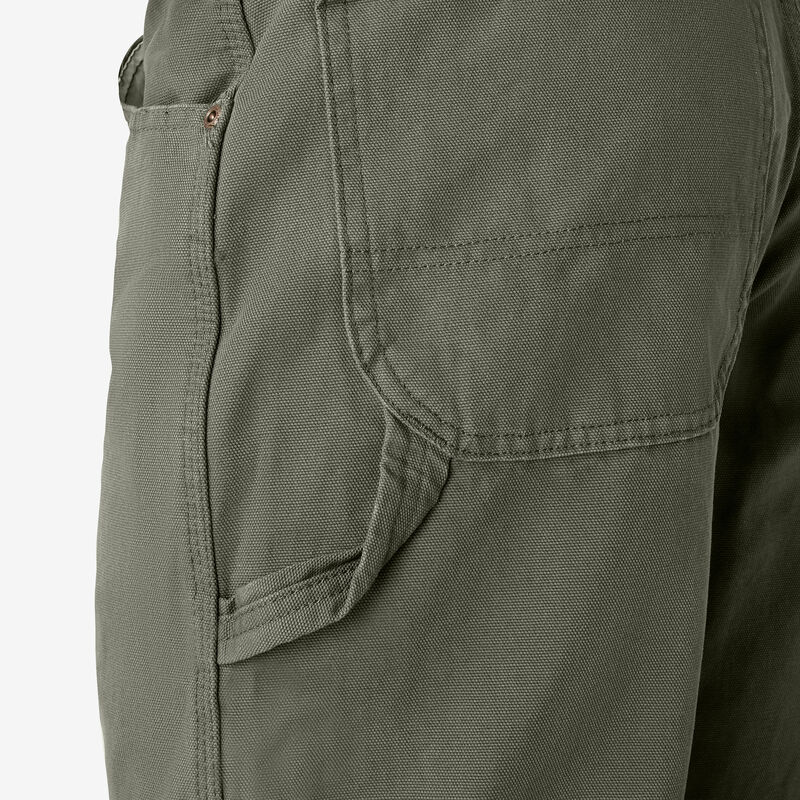 Dickies Relaxed Fit Heavyweight Duck Carpenter Pants Rinsed Moss Green ID-3egVukFS
