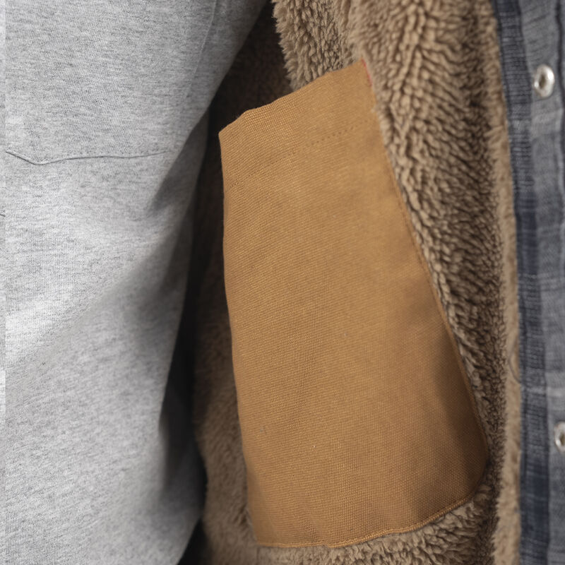 Dickies Water Repellent Fleece-Lined Flannel Shirt Jacket Charcoal/Black Ombre Plaid ID-3iixNPBx