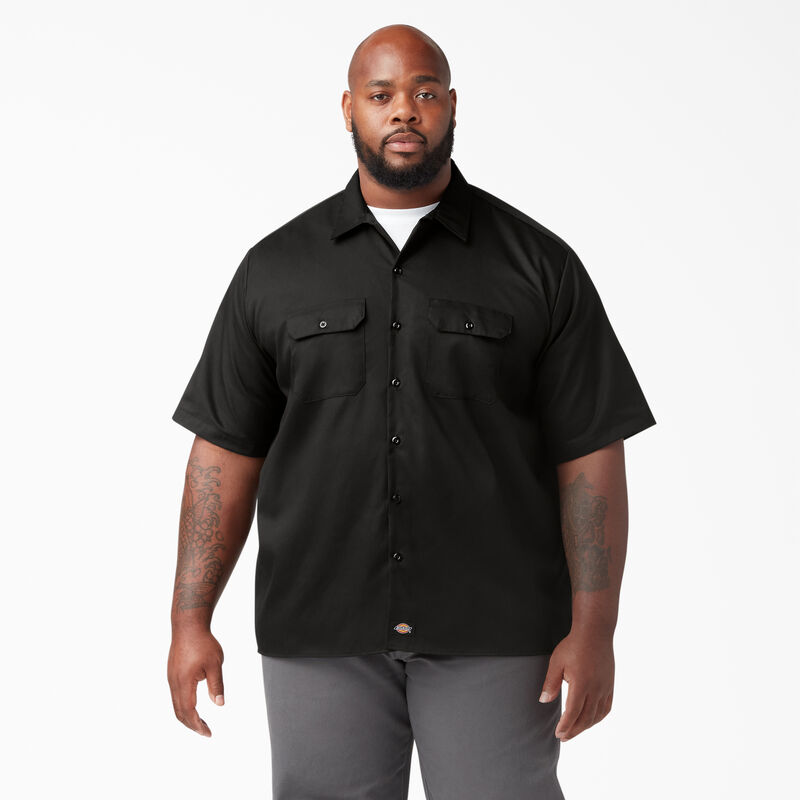Dickies Relaxed Fit Short Sleeve Work Shirt Black ID-3mjZXNLd