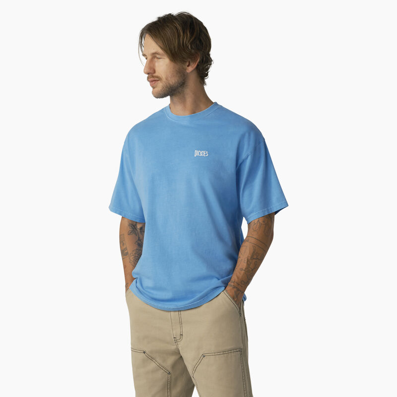 Dickies Bandon Short Sleeve T-Shirt Azure Blue Pigment Wash ID-3oN0wvBg