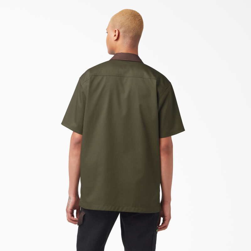 Dickies Vincent Alvarez Block Collar Work Shirt Military Green ID-3wmcY694