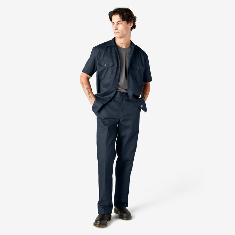 Dickies Short Sleeve Work Shirt Dark Navy ID-3yQD7WVY