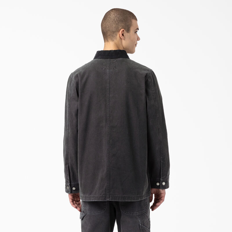 Dickies Stonewashed Duck Unlined Chore Coat Stonewashed Black ID-4Ii9xhNm