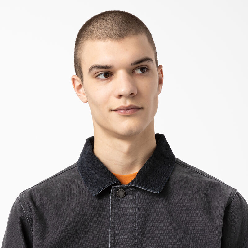 Dickies Stonewashed Duck Unlined Chore Coat Stonewashed Black ID-4Ii9xhNm