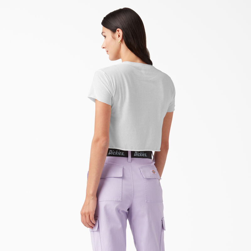 Dickies Distressed Logo Cropped T-Shirt White ID-4OqaoCC2