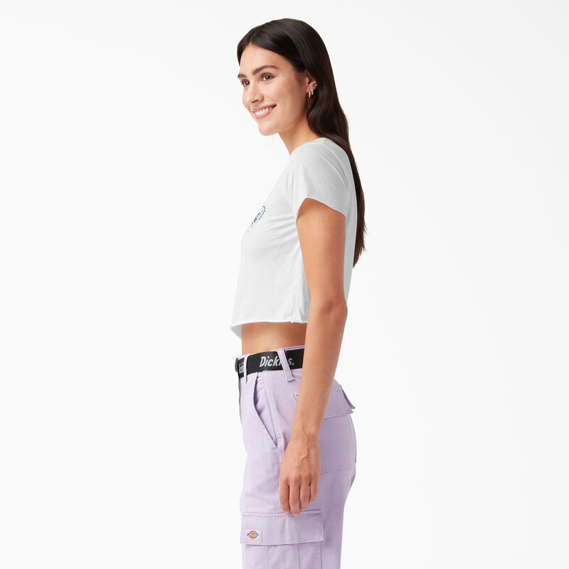 Dickies Distressed Logo Cropped T-Shirt White ID-4OqaoCC2