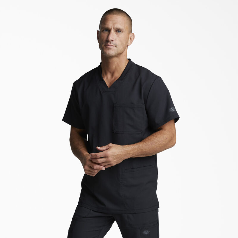 Dickies Men's Dynamix V-Neck Scrub Top Black ID-4XziLo5c