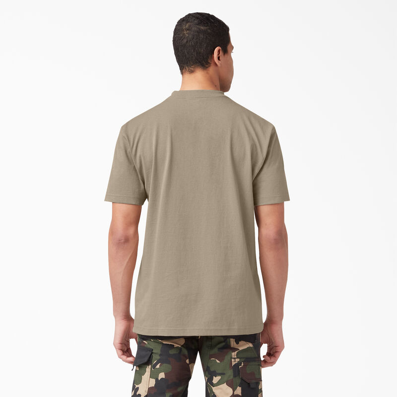 Dickies Heavyweight Short Sleeve Henley T-Shirt Desert Sand ID-4fkQhTsC